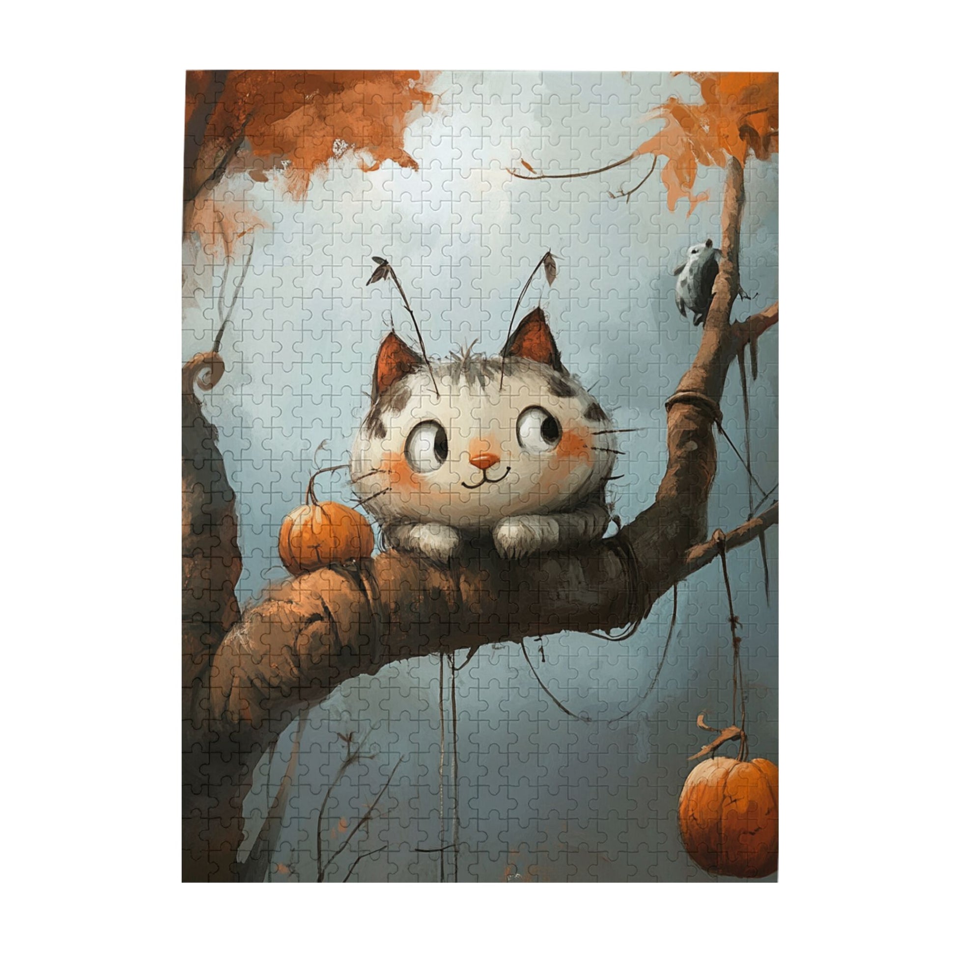 Autumn Kitty Wooden Puzzle | 500 Pieces, Creative Illustration, Perfect for Family Entertainment Puzzle Game