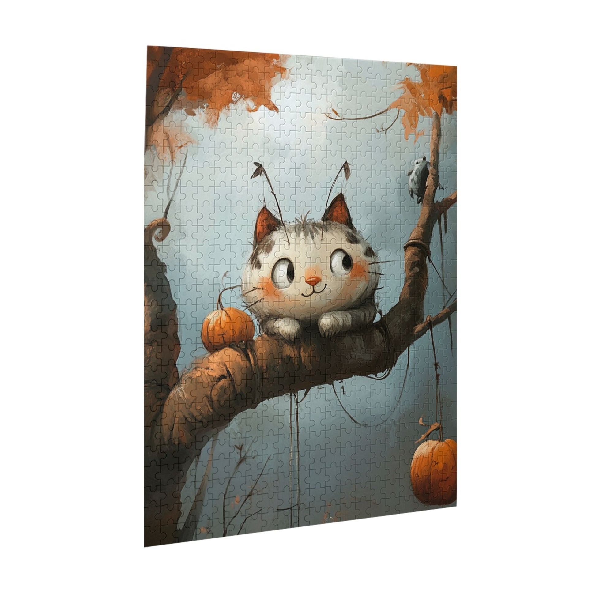 Autumn Kitty Wooden Puzzle | 500 Pieces, Creative Illustration, Perfect for Family Entertainment Puzzle Game