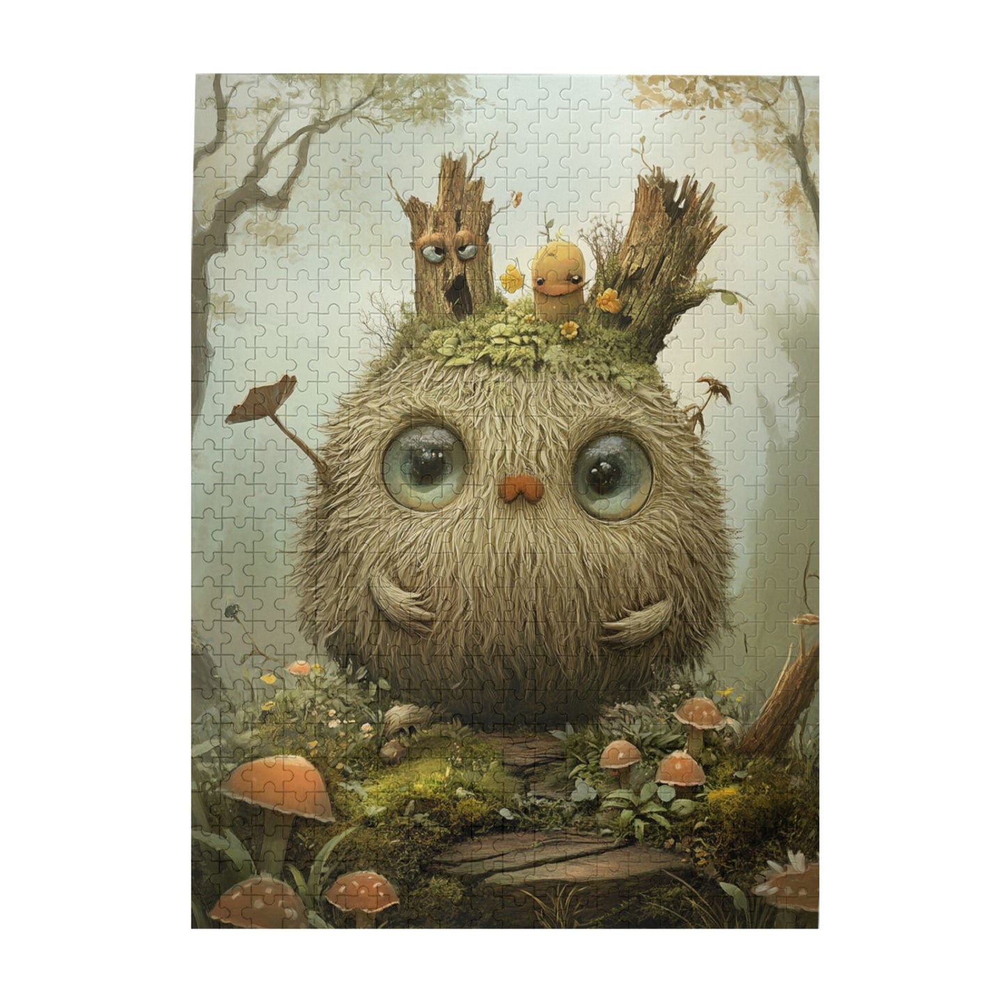 Fantasy Forest Fluffy Bird Puzzle | 500 Pieces Wooden Puzzle, Perfect for Family Entertainment