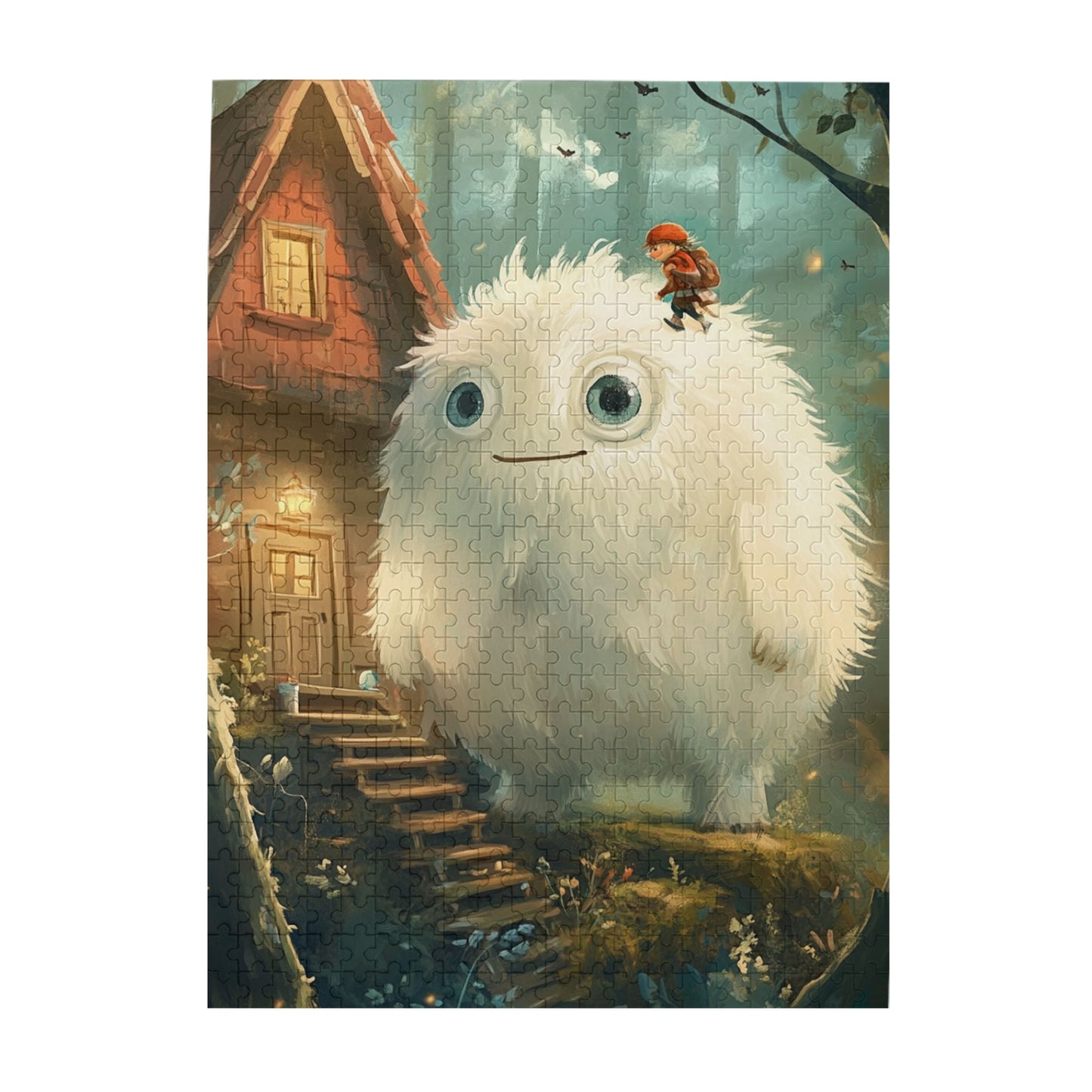 Fluffy Monster Puzzle | 500 Pieces Wooden Puzzle, Perfect for Family Entertainment