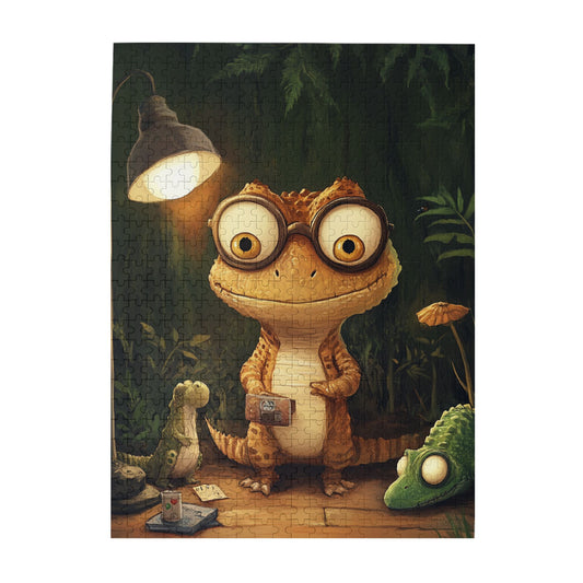 Smart Little Lizard Puzzle | 500 Pieces Wooden Puzzle, A Fun Family Activity