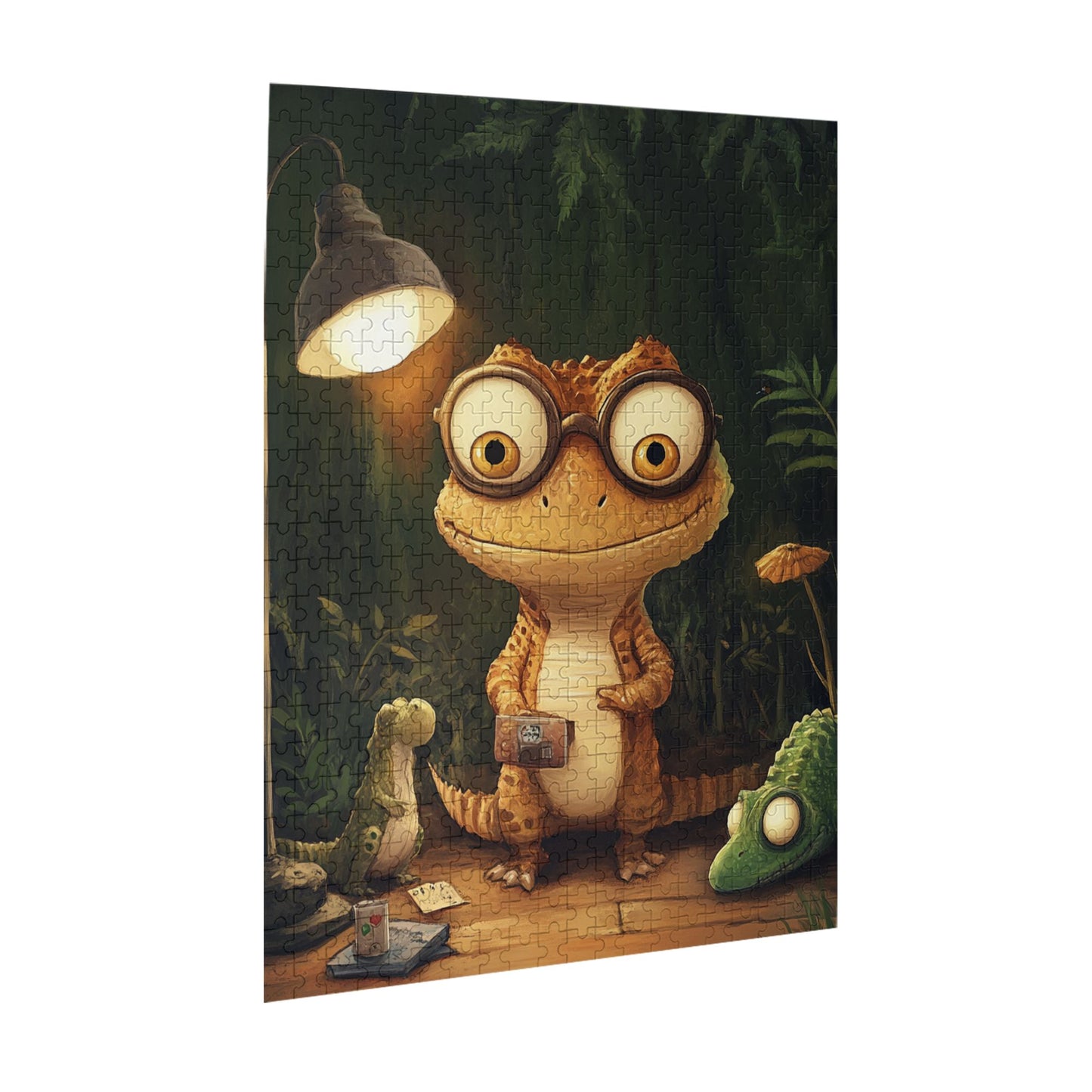 Smart Little Lizard Puzzle | 500 Pieces Wooden Puzzle, A Fun Family Activity