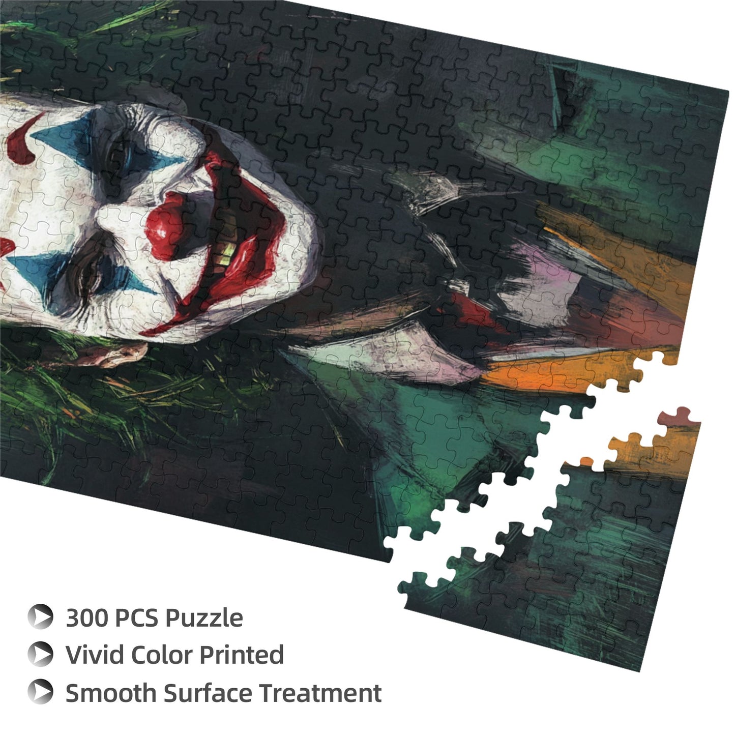 Joker Puzzle | 300 Pieces Wooden Puzzle, Classic Movie Character